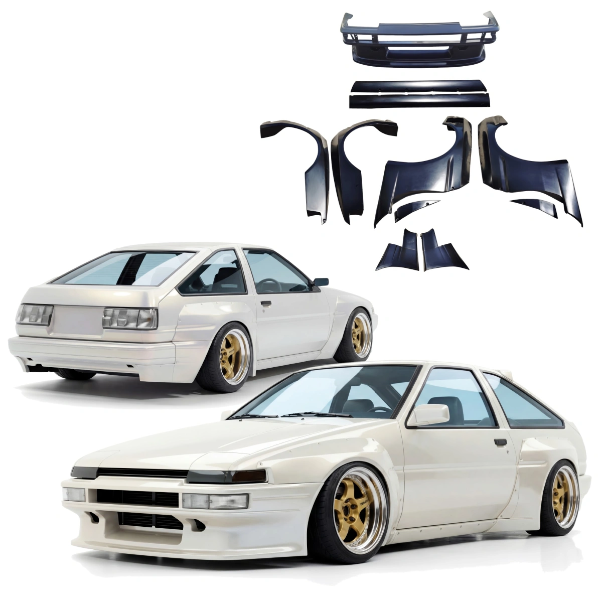 Modify your Toyota Corolla 1984 with our Exterior/Complete Body Kits - 1