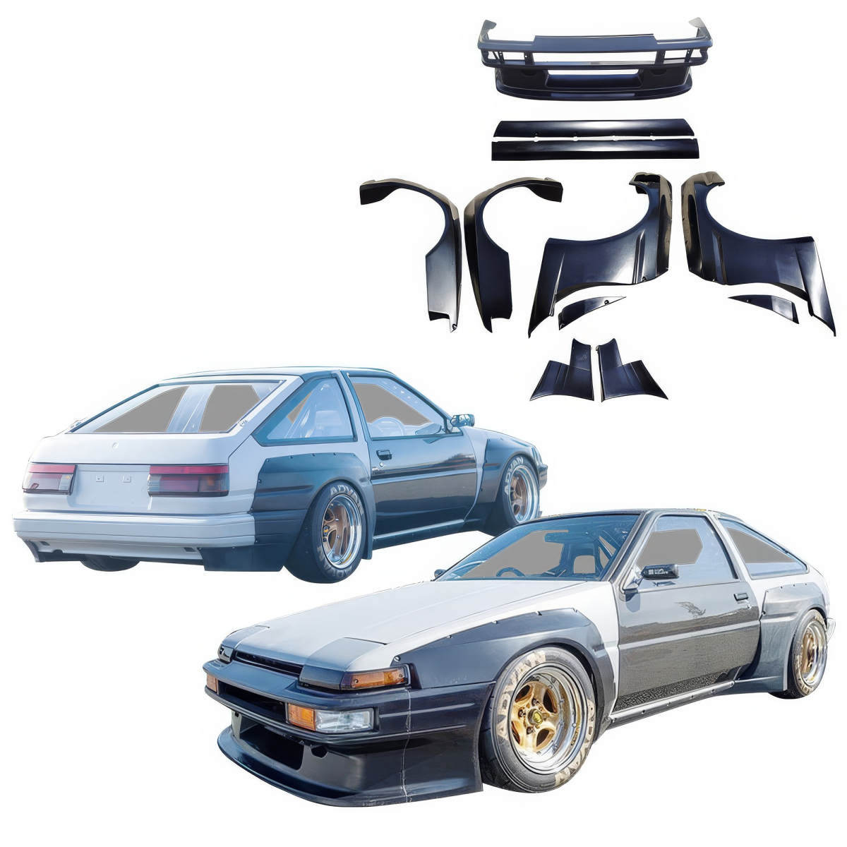 Modify your Toyota Corolla 1984 with our Exterior/Complete Body Kits - 