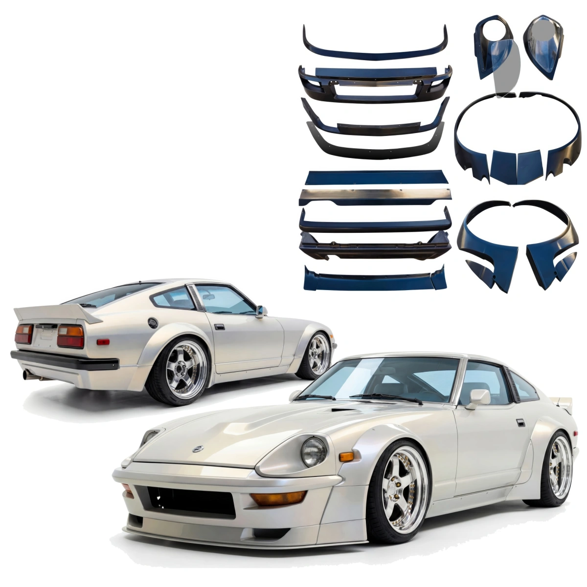 VSaero FRP TKYO Wide Body Kit w Wing (S130) 2 Seater for 280ZX VSaero FRP TKYO Wide Body Kit w Wing (S130) 2 Seater for 280ZX