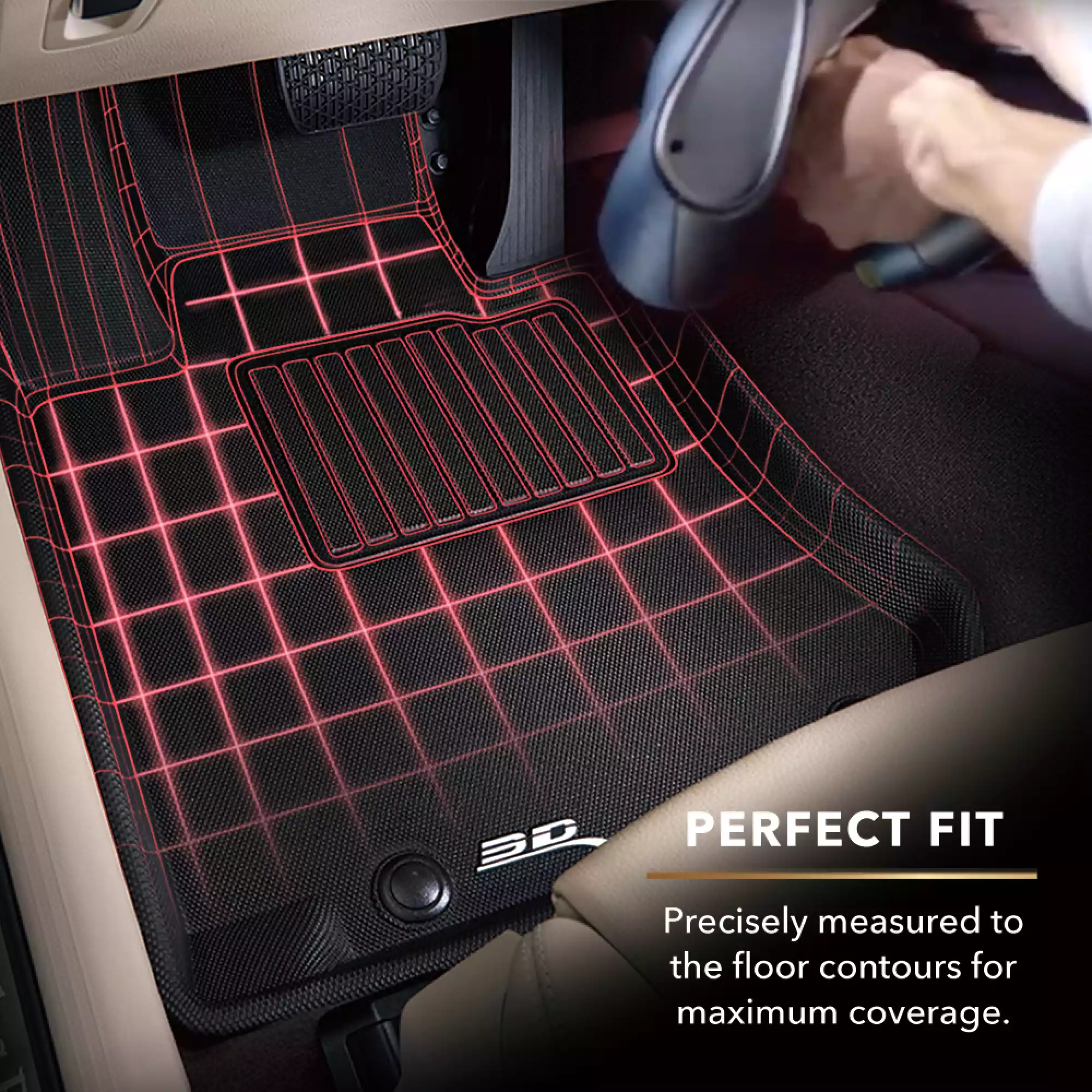 3D MAXpider for NISSAN FRONTIER CREW CAB 2022-2024 KAGU BLACK R1 R2 Floor Mat- - Foto 4 di 6