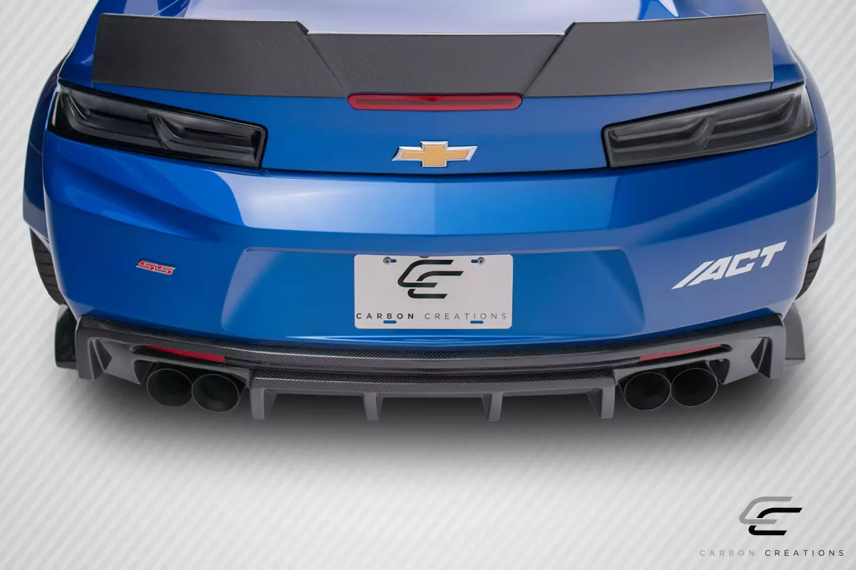 2016-2018 Chevrolet Camaro Carbon Creations Grid Rear Diffuser 1 Piece - Image 3