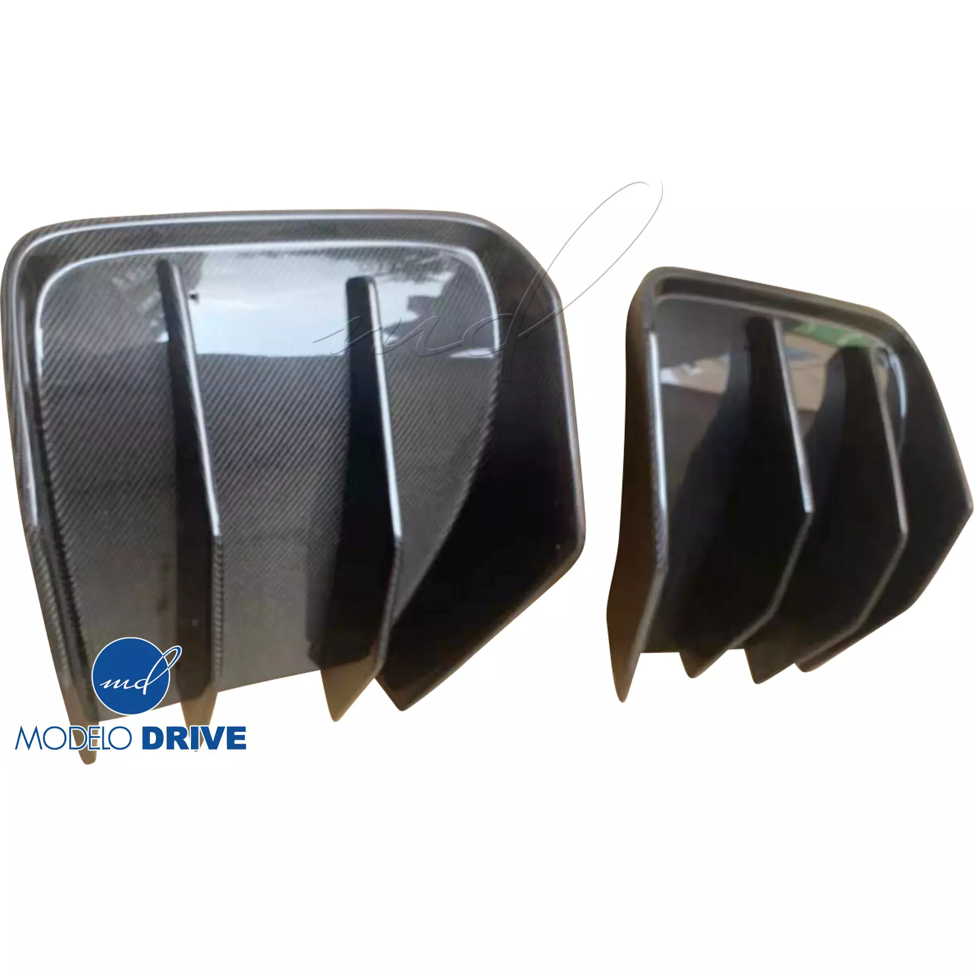 ModeloDrive Carbon Fiber Dual Diffusers 2pc > Chevrolet Corvette C7 2014-2019 - Image 4