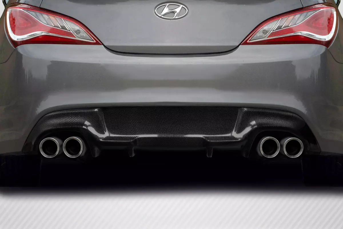 2010-2016 Hyundai Genesis Coupe Carbon Creations Twins Rear Diffuser 1 Piece - Image 1