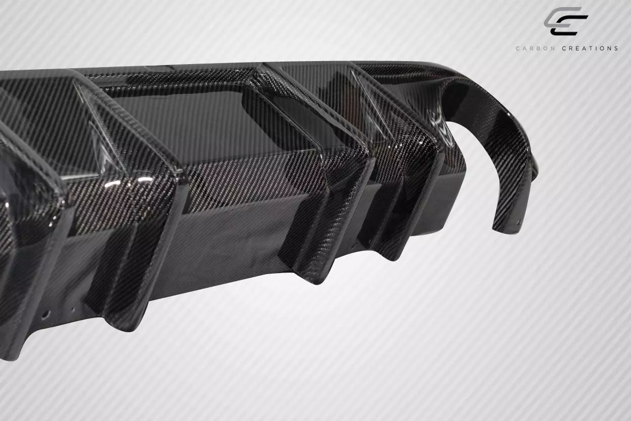 2017-2022 Infiniti Q60 Carbon Creations J Spec Rear Diffuser 3 Piece - Image 8
