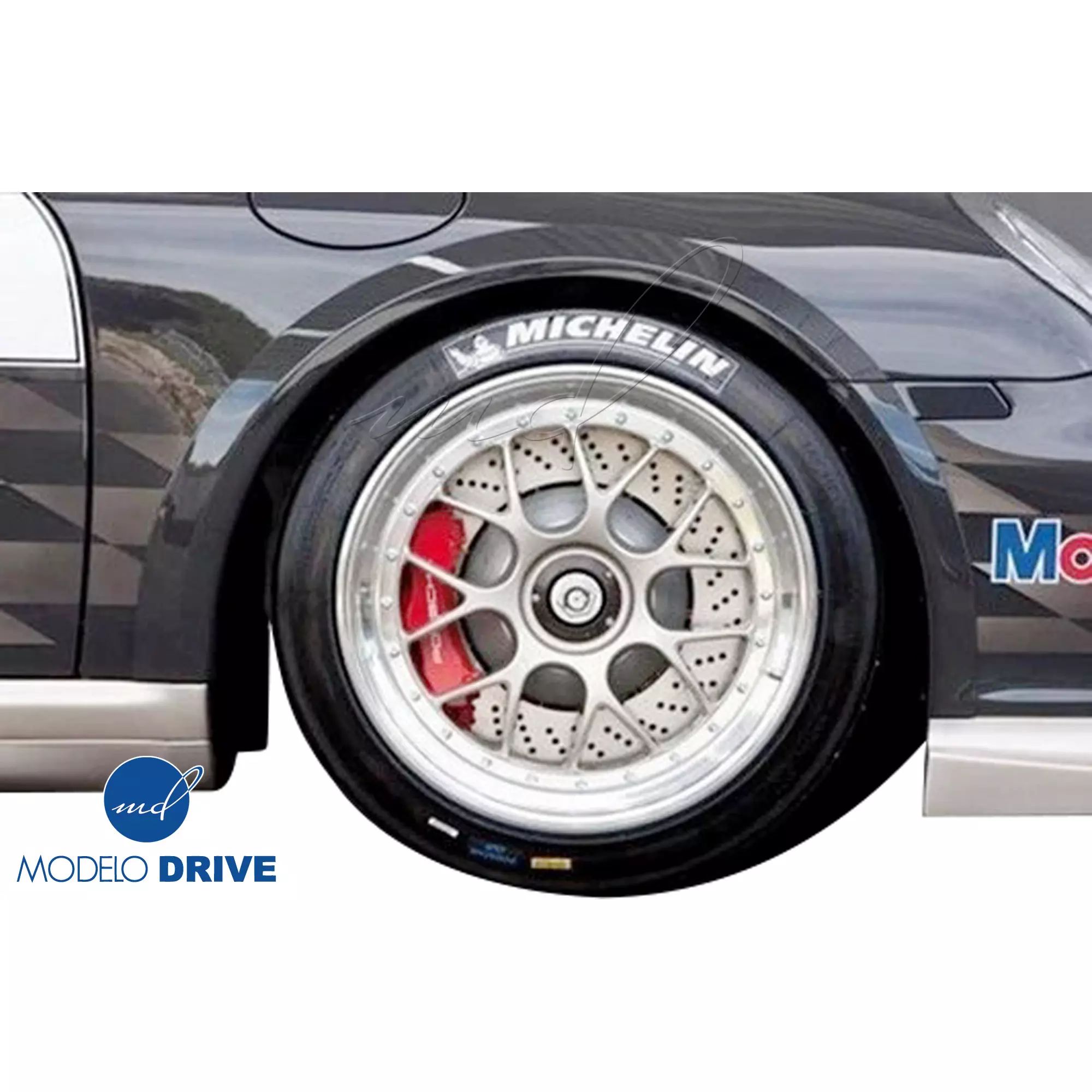 ModeloDrive Carbon Fiber GT3 RS Fender Flares (front) 4pc > Porsche 911 (997) 2005-2012 - Image 2