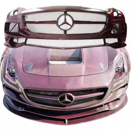 ModeloDrive Carbon Fiber BLK-GT Wide Body Kit w Wing > Mercedes-Benz SLS AMG (R197) 2011-2014 - Image 71