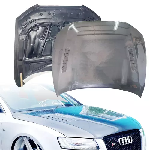 ModeloDrive Carbon Fiber VVV Style Hood > Audi A5 2008-2012 > 2dr Coupe - Image 1