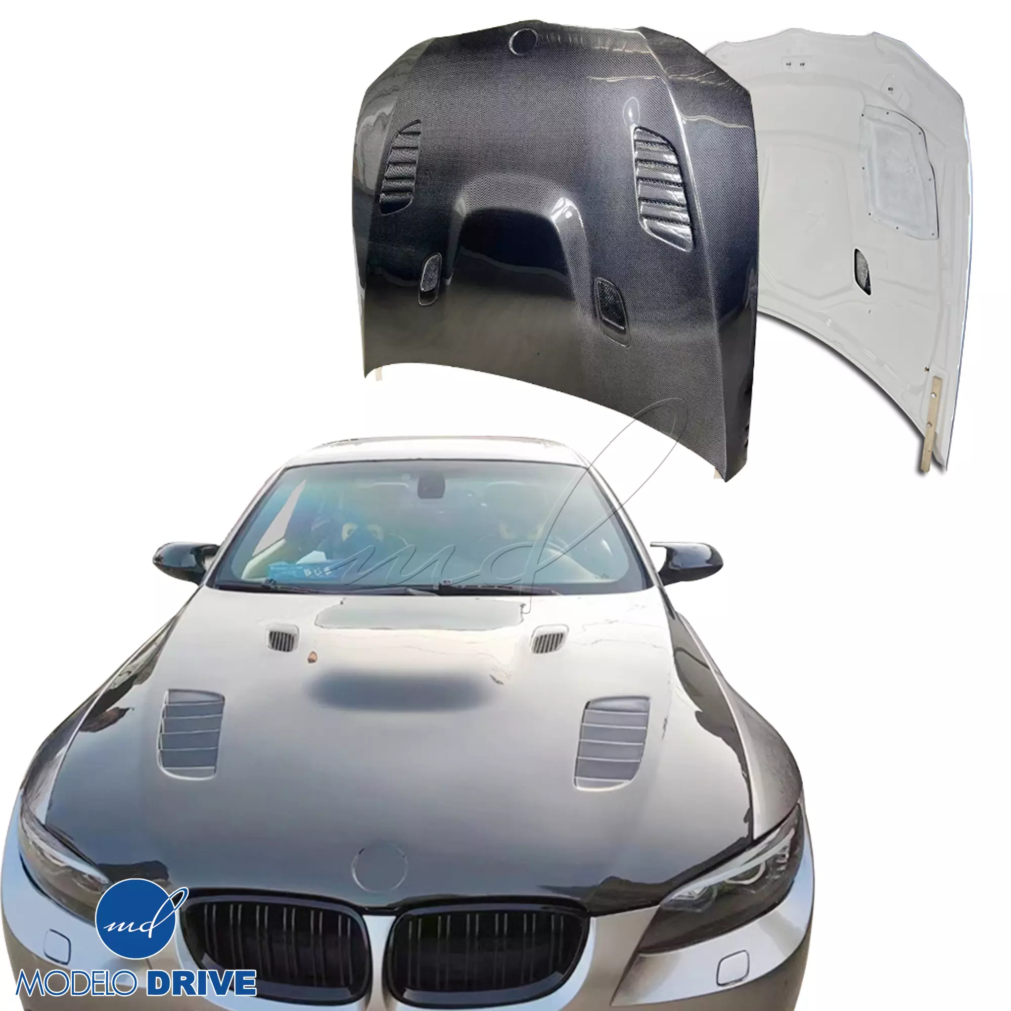 ModeloDrive Carbon Fiber VORT Hood > BMW M3 E92 E93 2008-2013 - Image 16