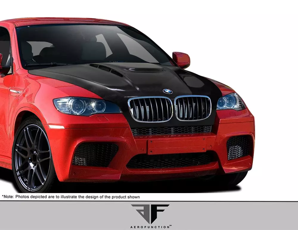 2008-2014 BMW X6 X6M E71 2007-2013 BMW X5 E70 Carbon AF-5 Hood ( CFP ) 1 Piece - Image 2