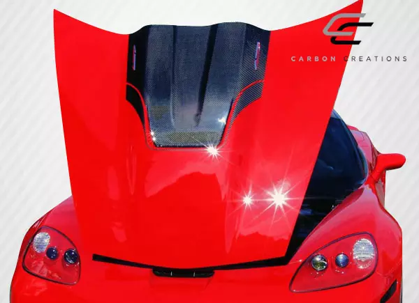 2005-2013 Chevrolet Corvette C6 Carbon Creations DriTech ZR Edition Hood 1 Piece - Image 2