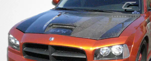 2006-2010 Dodge Charger Carbon Creations SRT Look Hood 1 Piece - Image 4
