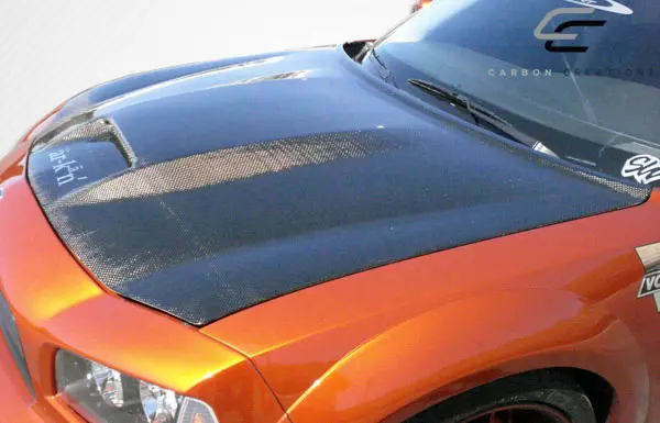 2006-2010 Dodge Charger Carbon Creations SRT Look Hood 1 Piece - Image 7