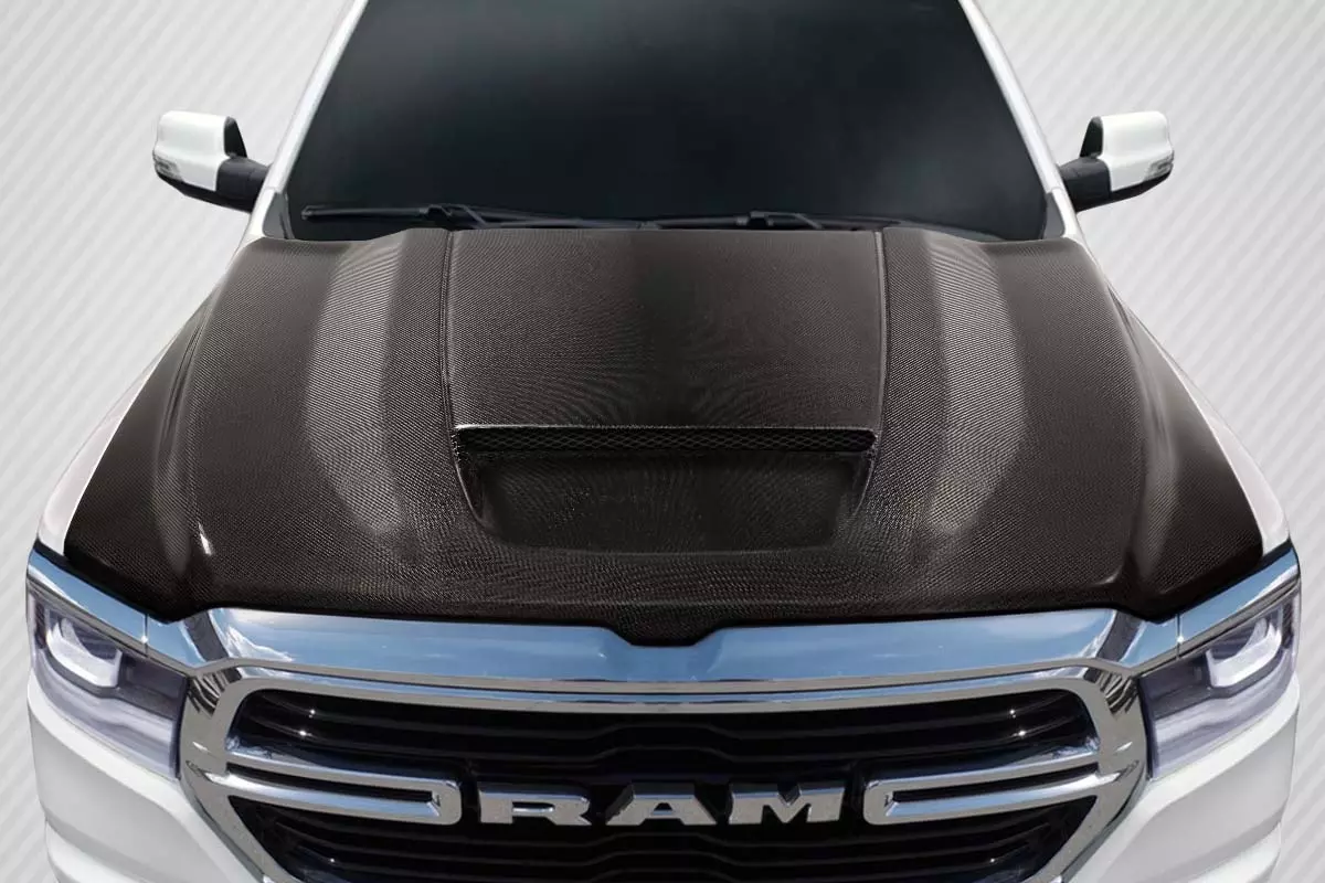 2019-2023 Dodge Ram 1500 Carbon Creations SRT Ram Air Hood 1 Piece - Image 1