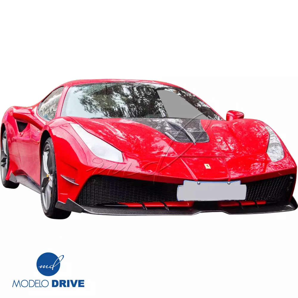 ModeloDrive Carbon Fiber MDES Hood > Ferrari 488 GTB F142M 2016-2019 - Image 2