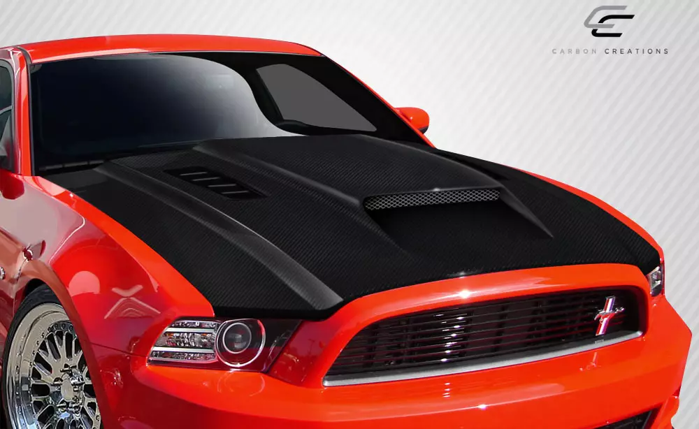 2013-2014 Ford Mustang / 2010-2014 Mustang GT500 Carbon Creations CVX Hood 1 Piece - Image 2