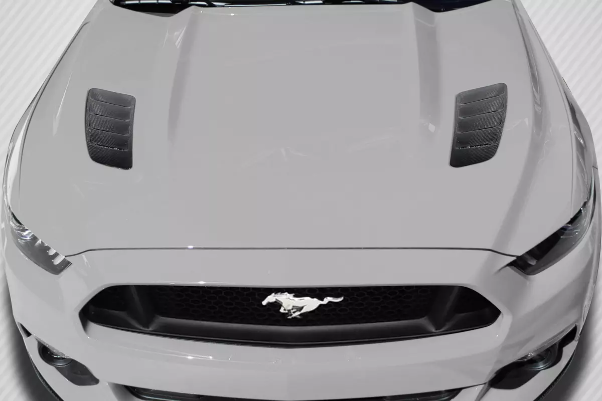 2015-2017 Ford Mustang Carbon Creations R-Spec Hood Vents 2 Piece (s) - Image 1