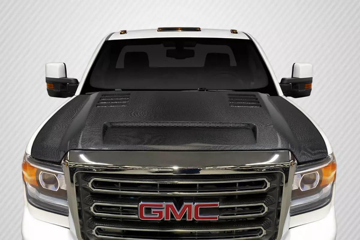 2015-2019 GMC Sierra 2500 3500 Heavy Duty Carbon Creations RKS Hood 1 Piece - Image 1