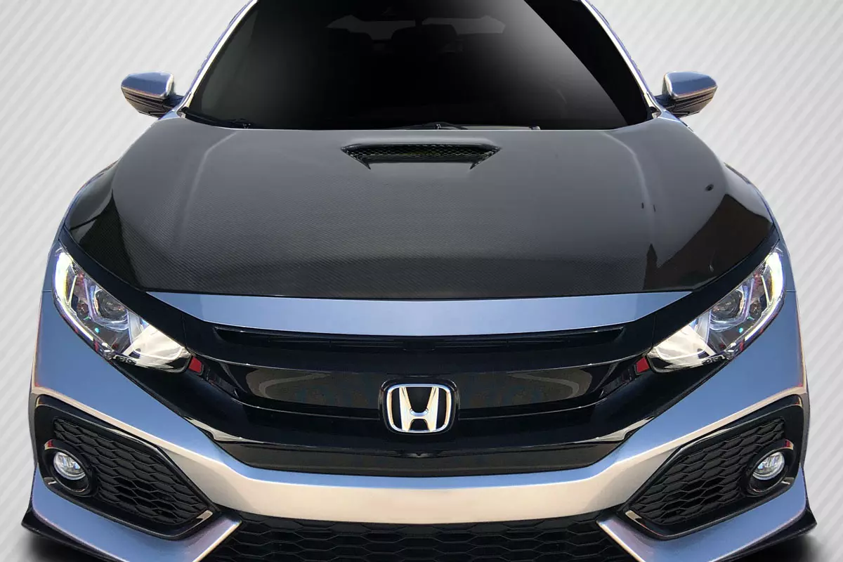 2017-2021 Honda Civic Type R Carbon Creations OEM Look Hood 1 Piece - Image 1