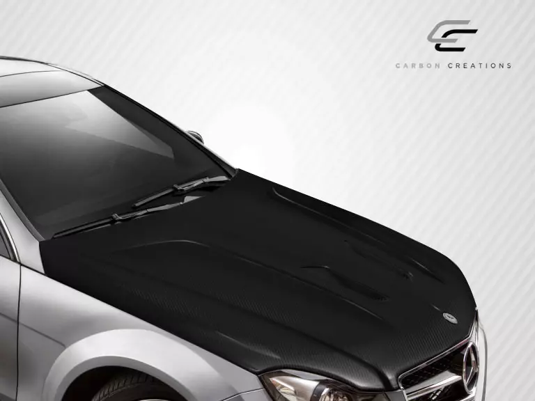 2012-2014 Mercedes C Class W204 Carbon Creations Black Series Look Hood 1 Piece - Image 2