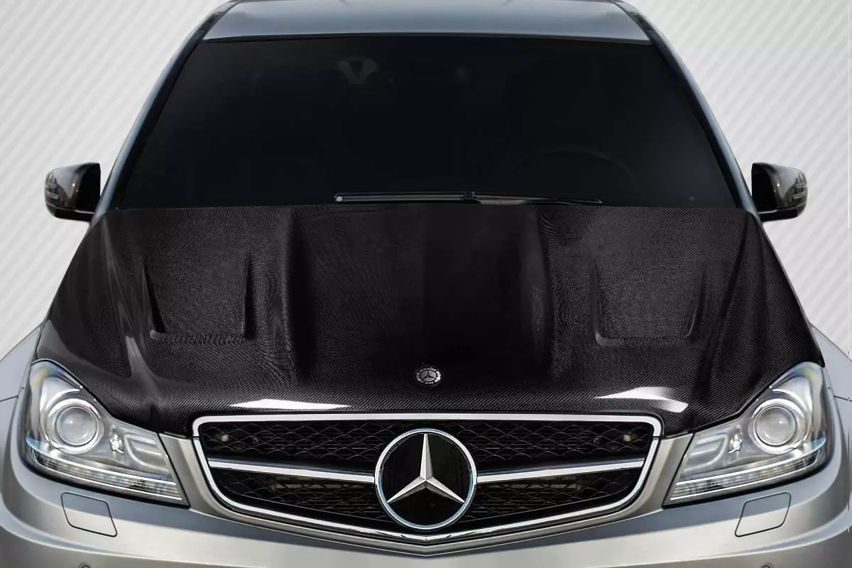 2012-2014 Mercedes C Class W204 Carbon Creations Carlton Hood 1 Piece - Image 1