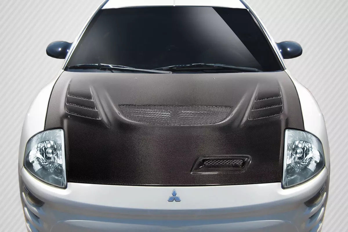 2000-2005 Mitsubishi Eclipse Carbon Creations Evo GT Hood 1 Piece - Image 1