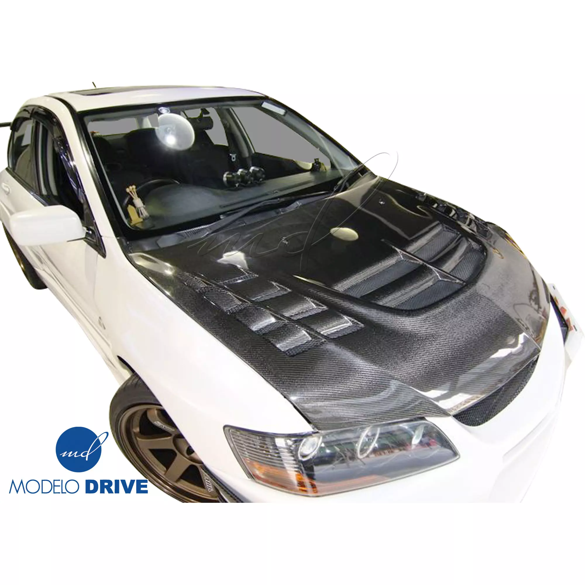 ModeloDrive Carbon Fiber VOLT Hood > Mitsubishi Evolution 8 9 2003-2006 - Image 3