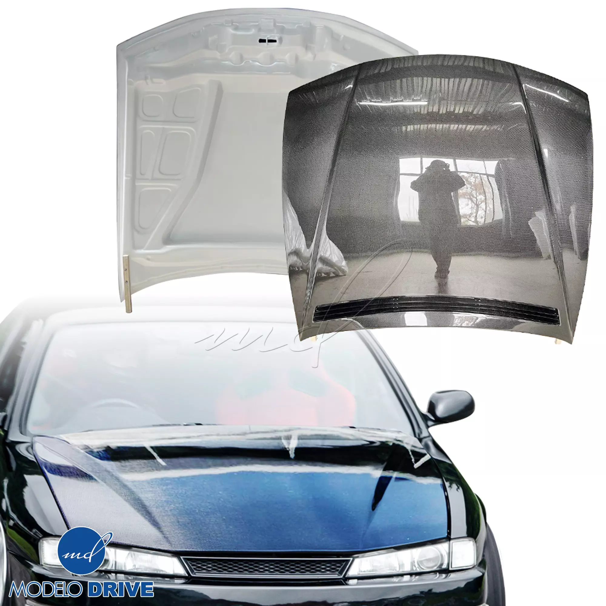 ModeloDrive Carbon Fiber ORI v2 Hood > Nissan 240SX S14 (Kouki) 1997-1998 - Image 10