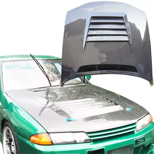 ModeloDrive Carbon Fiber DMA D1 Hood > Nissan Skyline R32 GTR 1990-1994 - Image 1