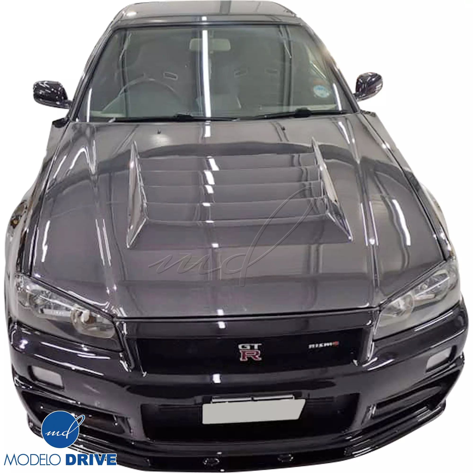 ModeloDrive Carbon Fiber NISM N1 Hood > Nissan Skyline R34 GTR 1999-2004 - Image 2