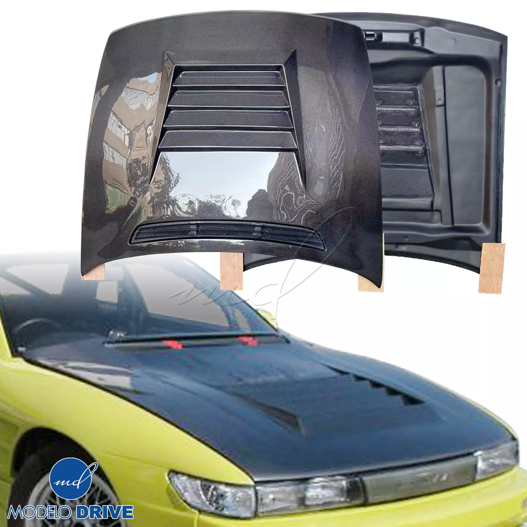 ModeloDrive Carbon Fiber DMA D1 Hood > Nissan Silvia S13 1989-1994 - Image 7