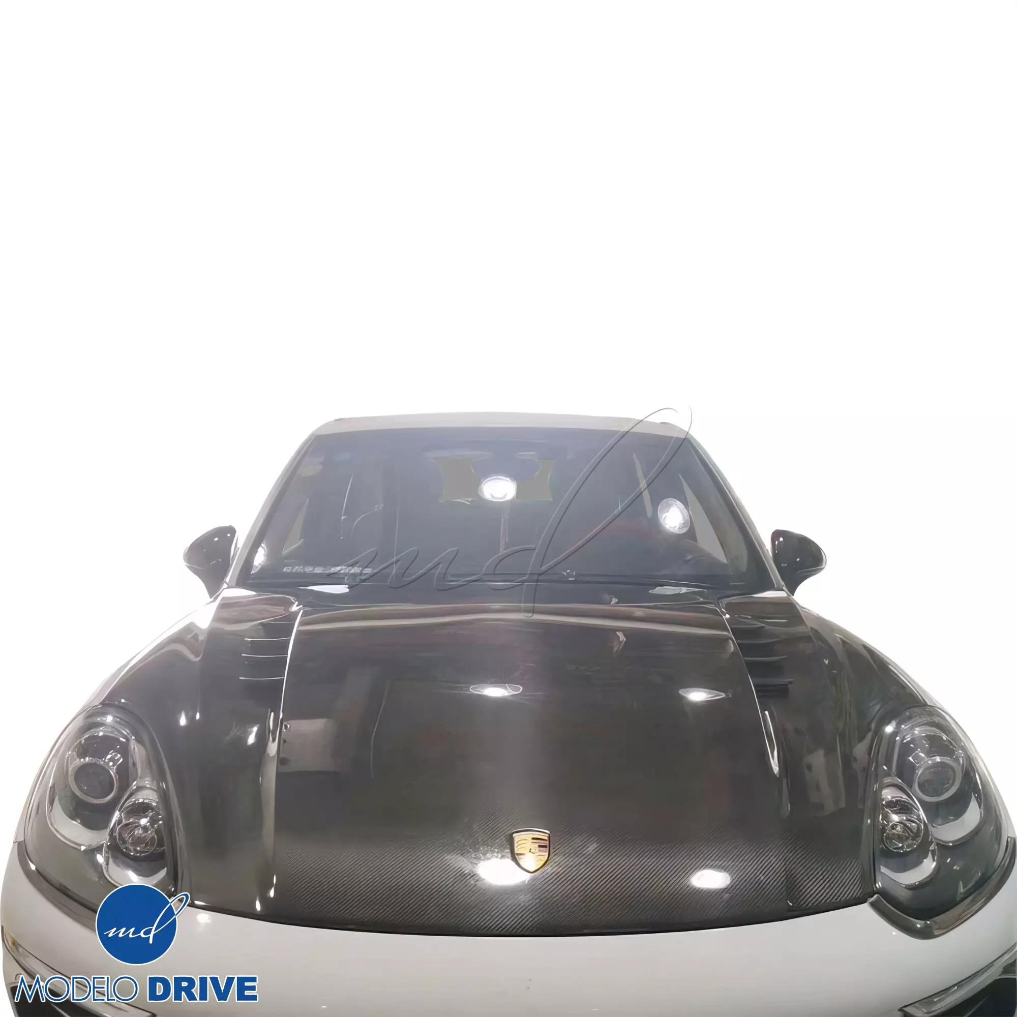 ModeloDrive Carbon Fiber MASO Hood > Porsche Cayenne (958) 2015-2018 - Image 12
