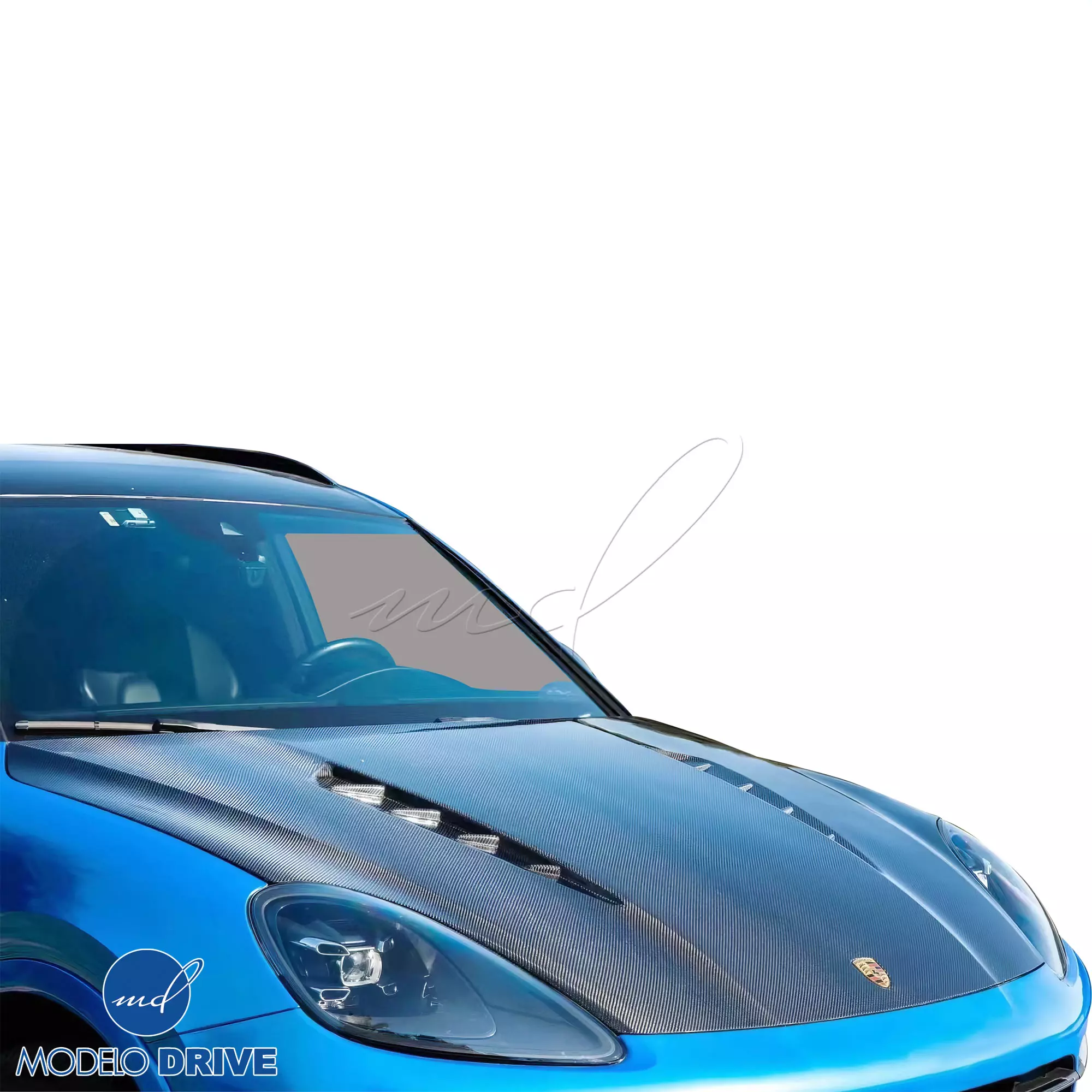 ModeloDrive Carbon Fiber MASO Hood > Porsche Cayenne (958) 2015-2018 - Image 3