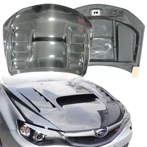 ModeloDrive Carbon Fiber VAR V2 Hood > Subaru WRX STi (GVB) 2011-2014 > 5dr Hatch - Image 1