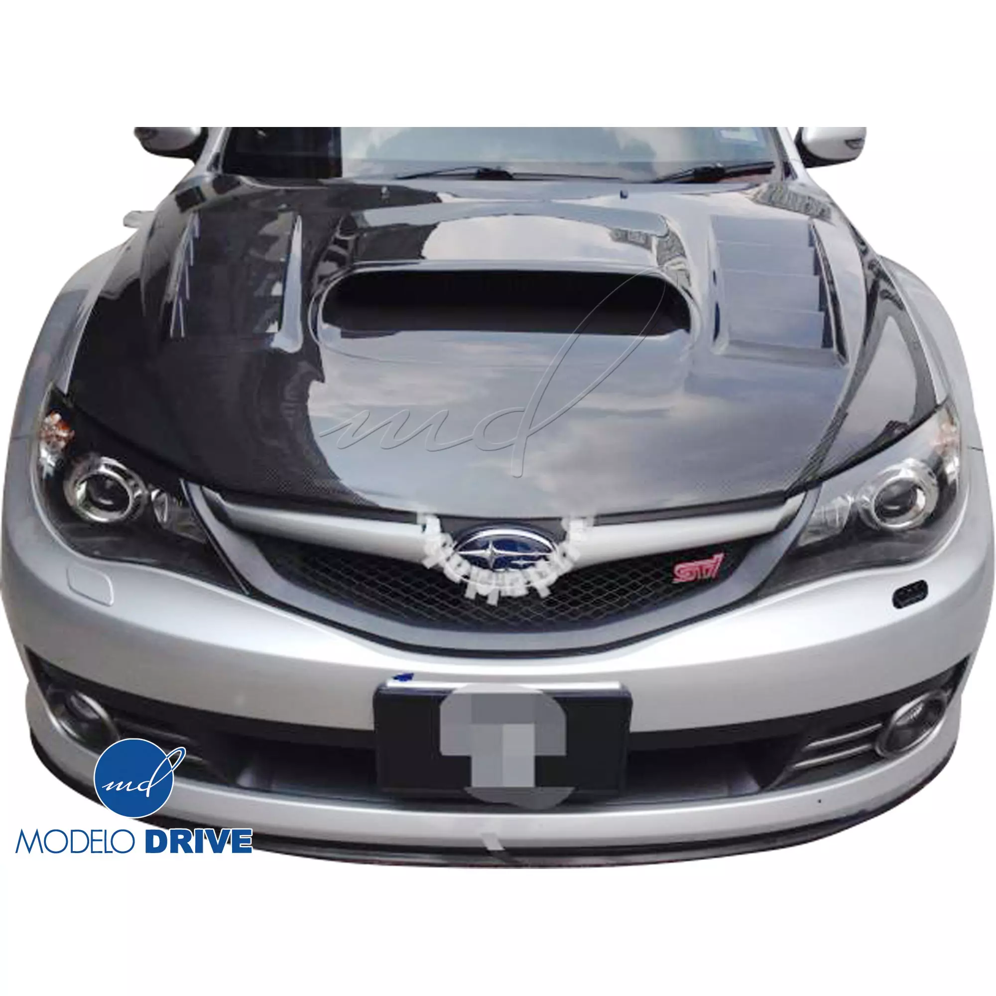 ModeloDrive Carbon Fiber VAR V2 Hood > Subaru WRX STi (GVB) 2011-2014 > 5dr Hatch - Image 2