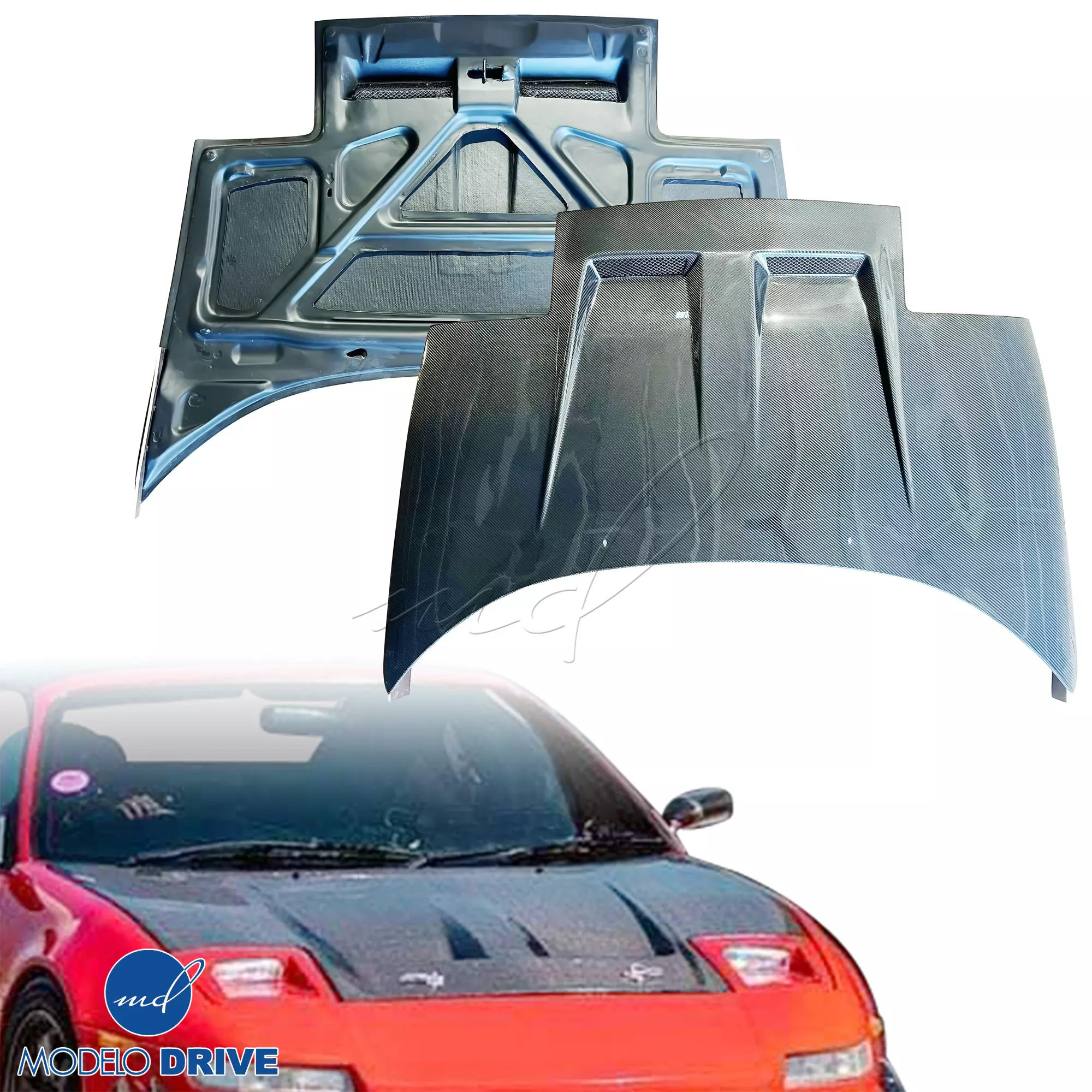 ModeloDrive Carbon Fiber BORD Hood (front) > Toyota MR2 (SW20) 1991-1995 - Image 17