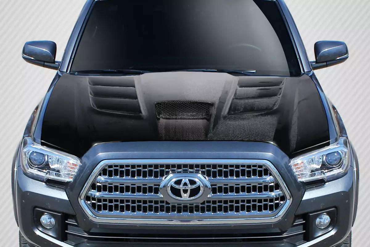 2012-2015 Toyota Tacoma Carbon Creations Viper Look Hood 1 Piece - Image 1