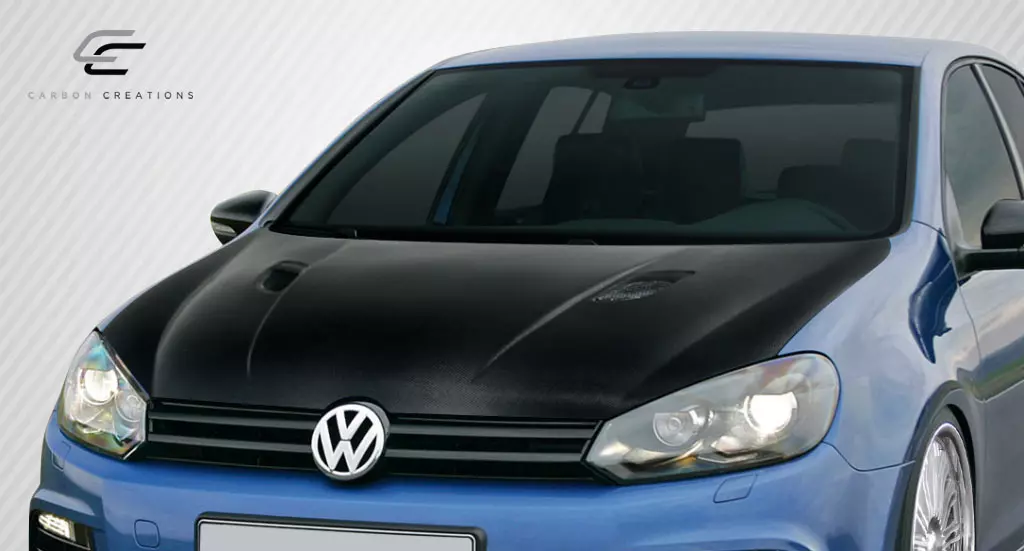 2010-2014 Volkswagen Golf GTI / Jetta Sportwagen Carbon Creations RV-S Hood 1 Piece (s) - Image 2