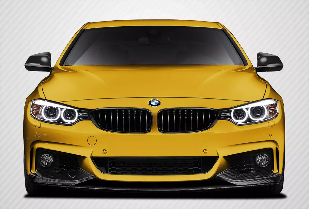 2014-2020 BMW 4 Series F32 Carbon Creations DriTech M Performance Look Front Spoiler Splitters 3 Piece - Image 1