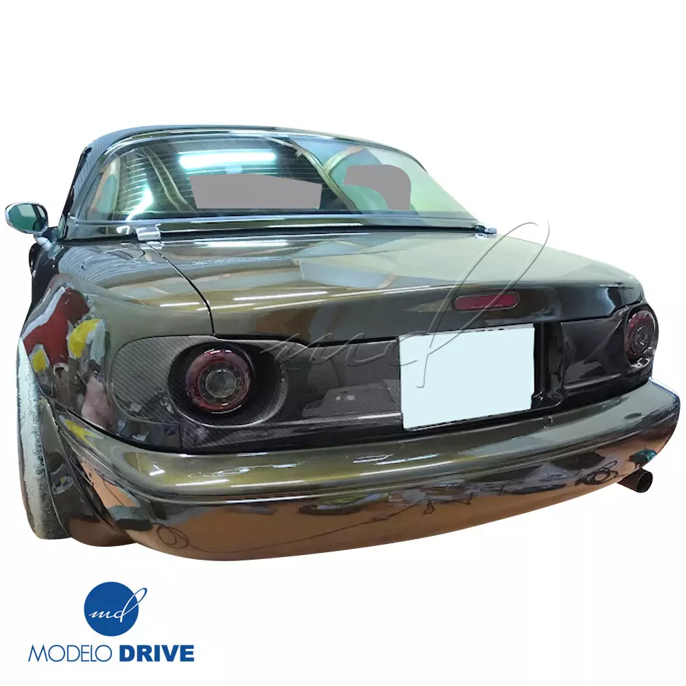 ModeloDrive Carbon Fiber GVAR Deleted Tailgate Housing Panel > Mazda Miata (NA) 1990-1996 - Image 3