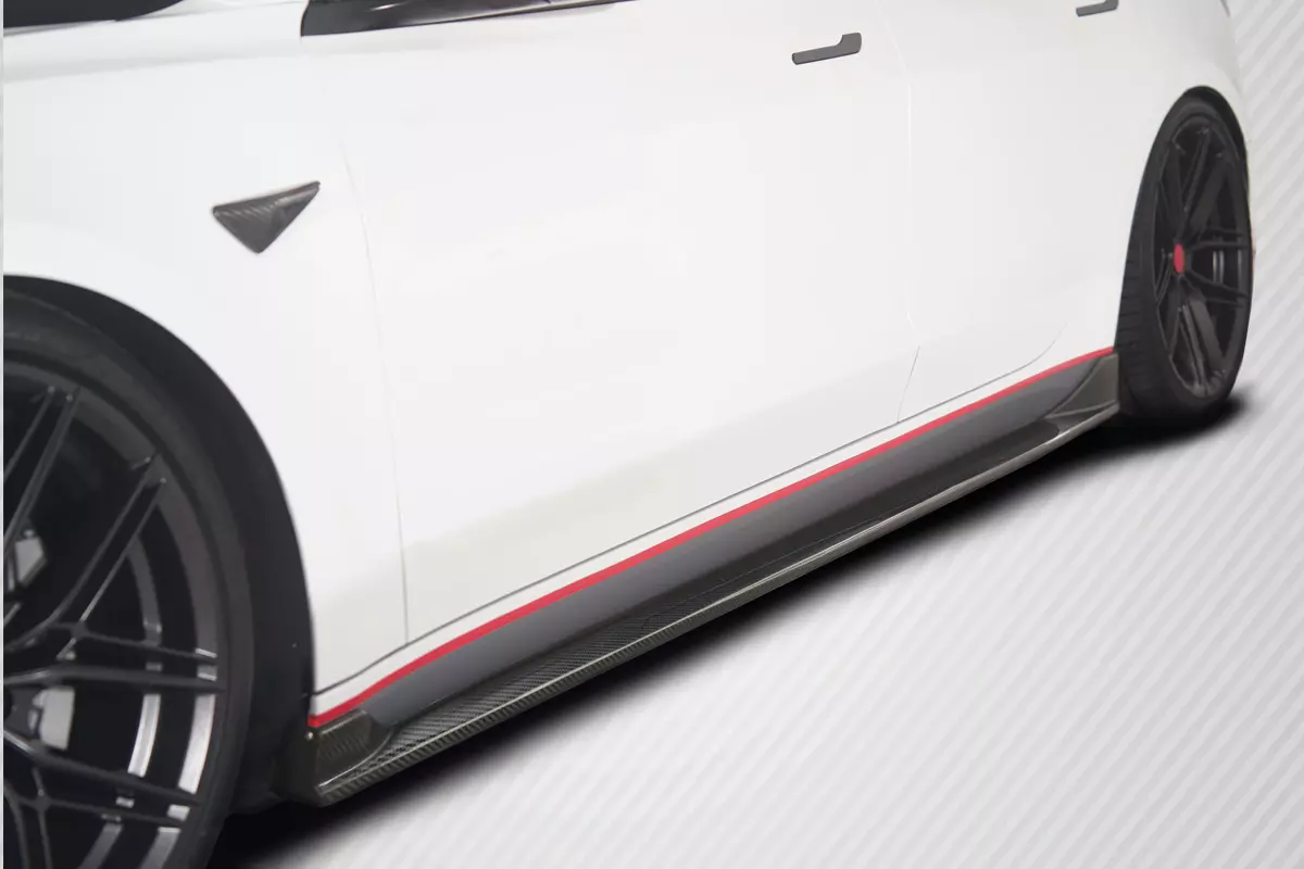 2018-2023 Tesla Model 3 Carbon Creations GT Concept Side Skirt Rocker Panels 2 Piece - Image 1