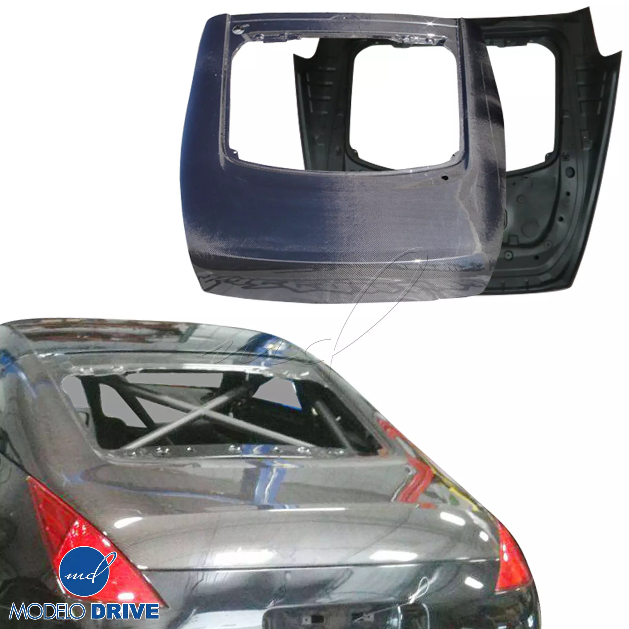 ModeloDrive Carbon Fiber OER HR Hood Hatch Combo > Nissan 350Z Z33 2007-2008 - Image 14