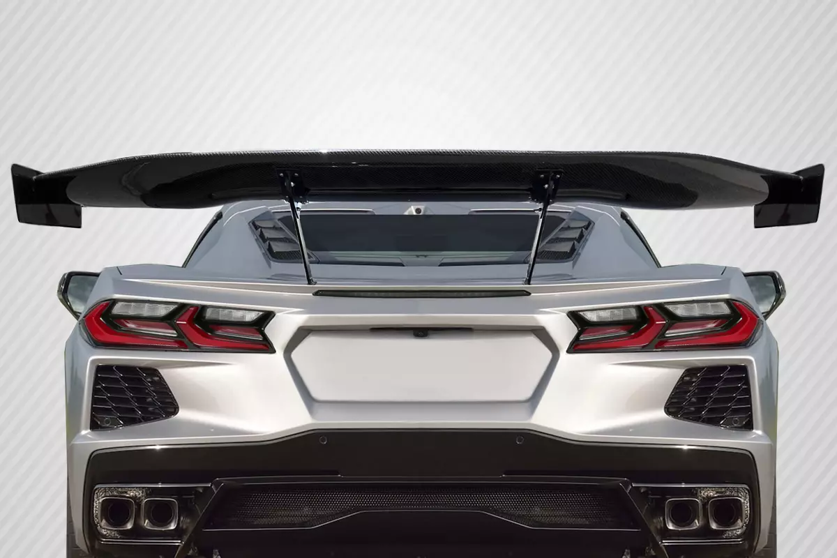 2020-2022 Chevrolet Corvette C8 Carbon Creations Gran Veloce GT Rear Wing Spoiler 5 Piece - Image 1