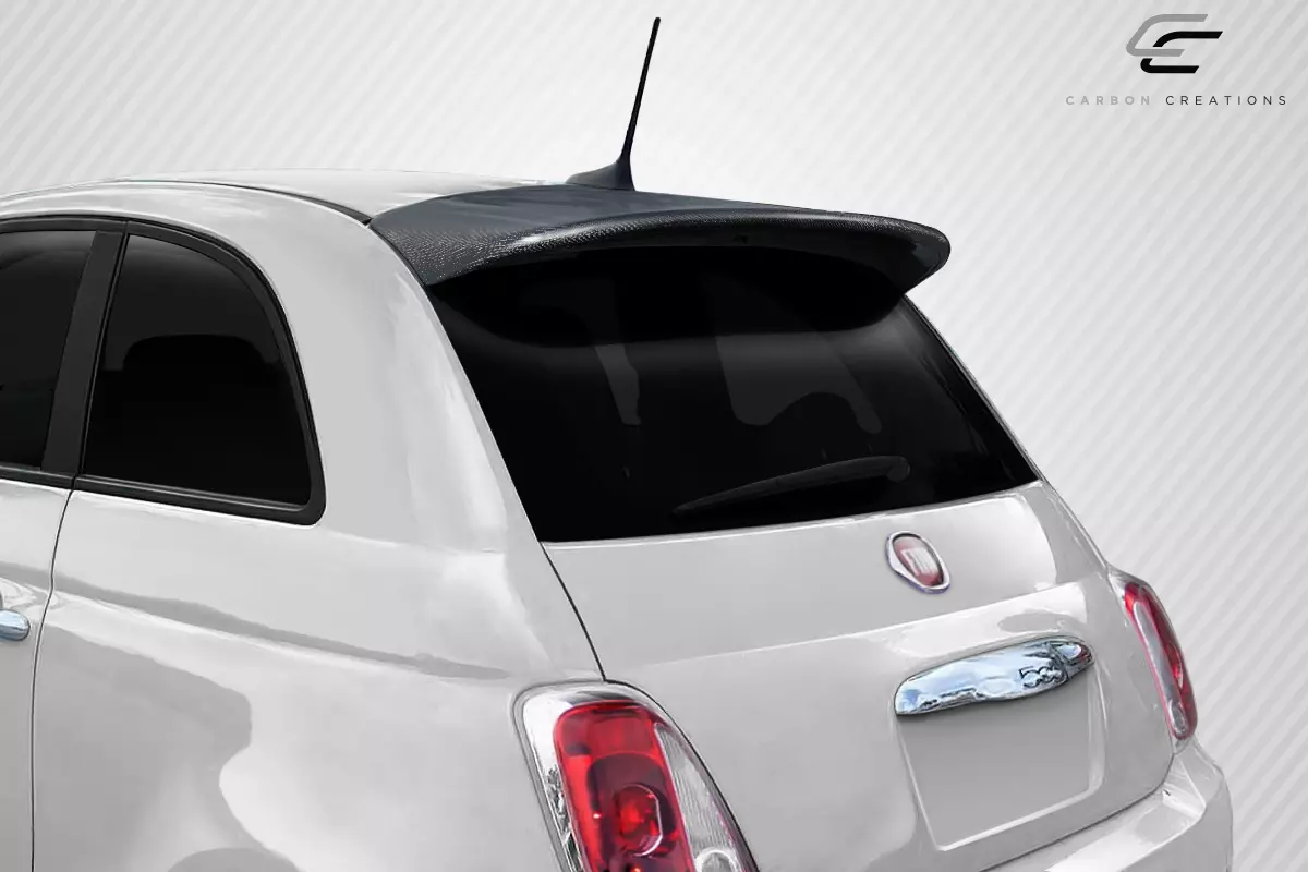 2012-2017 Fiat 500 Carbon Creations Abarth Look Roof Wing Spoiler 1 Piece - Image 2