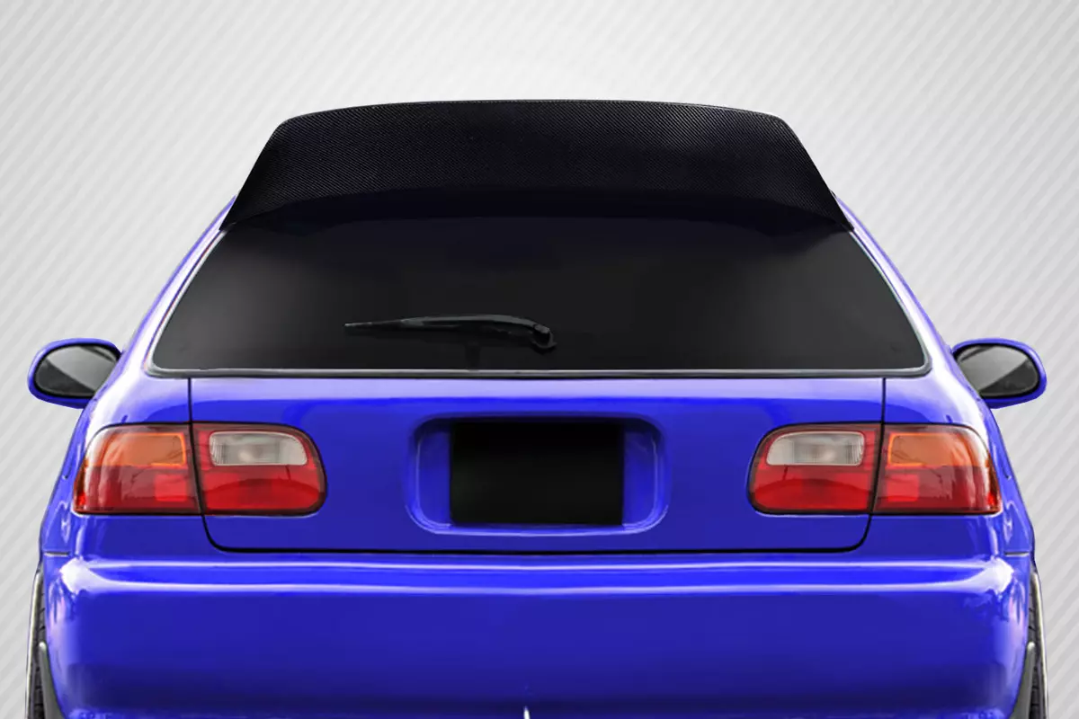 1992-1995 Honda Civic HB Carbon Creations Demon Rear Roof Wing Spoiler 1 Piece - Image 2