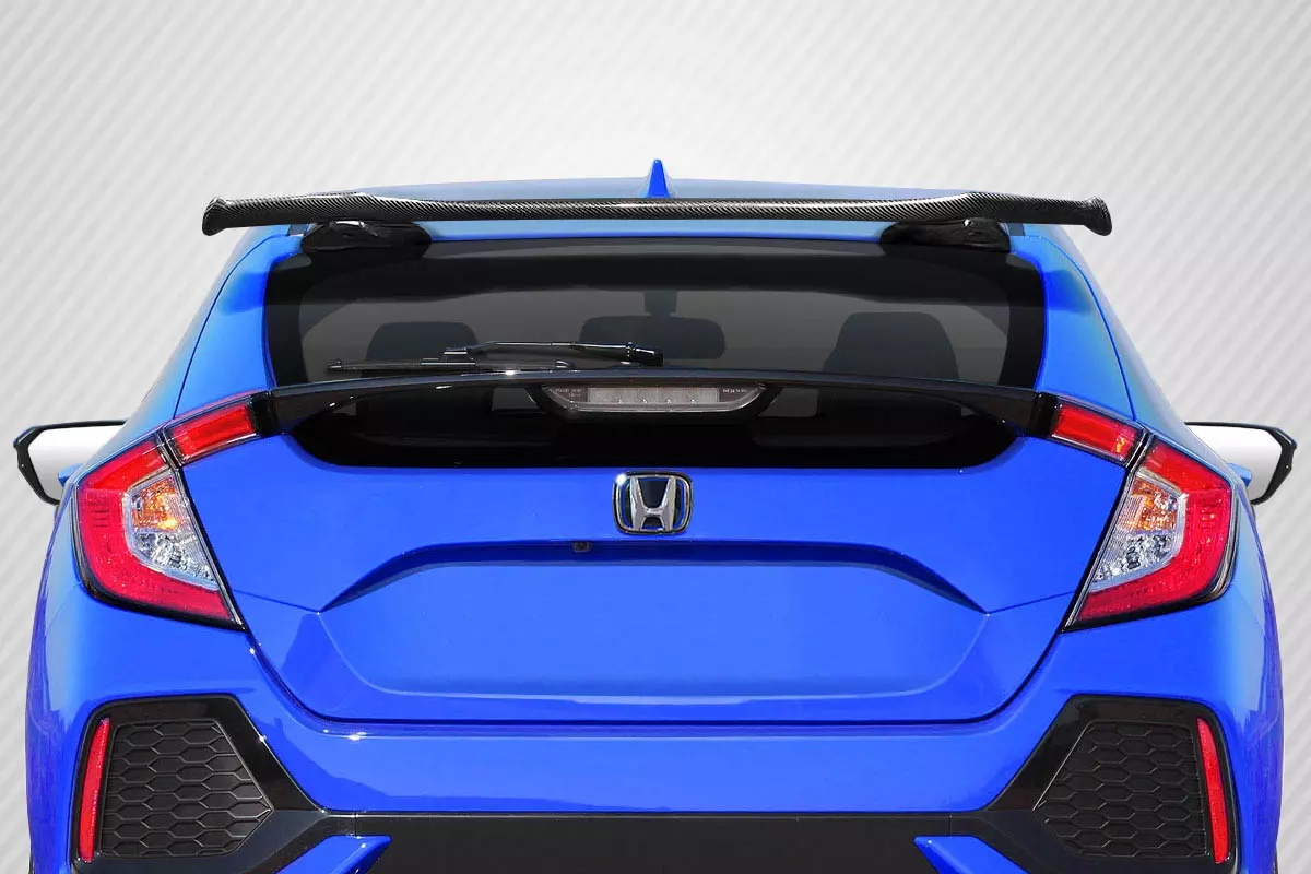 2017-2021 Honda Civic HB Carbon Creations SPN Roof Wing Spoiler 1 Piece - Image 1