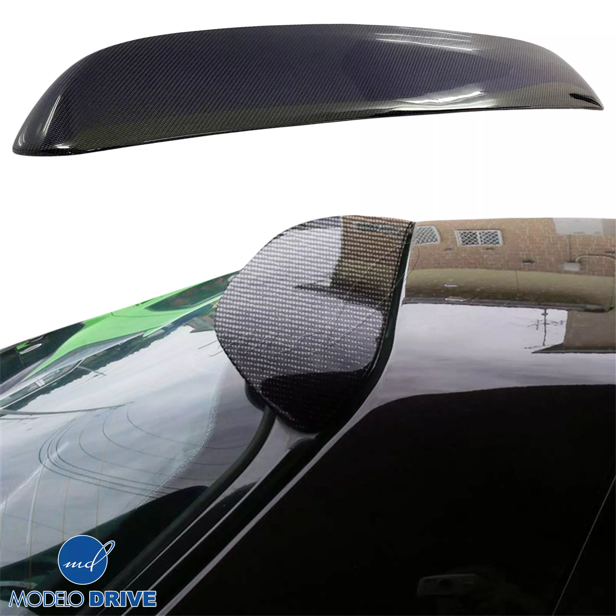 ModeloDrive Carbon Fiber FORE Roof Spoiler Wing > Mazda RX-7 (FC3S) 1986-1992 - Image 3