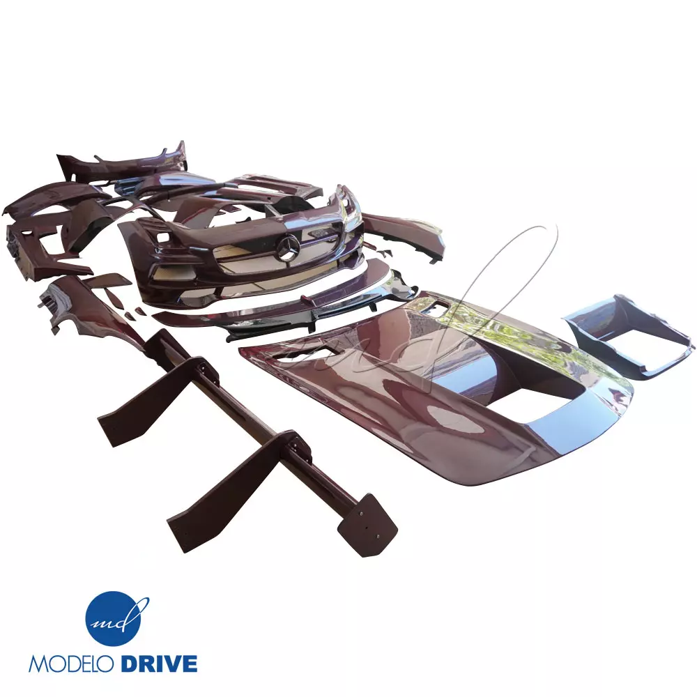 ModeloDrive Carbon Fiber BLK-GT Wide Body Kit w Wing > Mercedes-Benz SLS AMG (R197) 2011-2014 - Image 4
