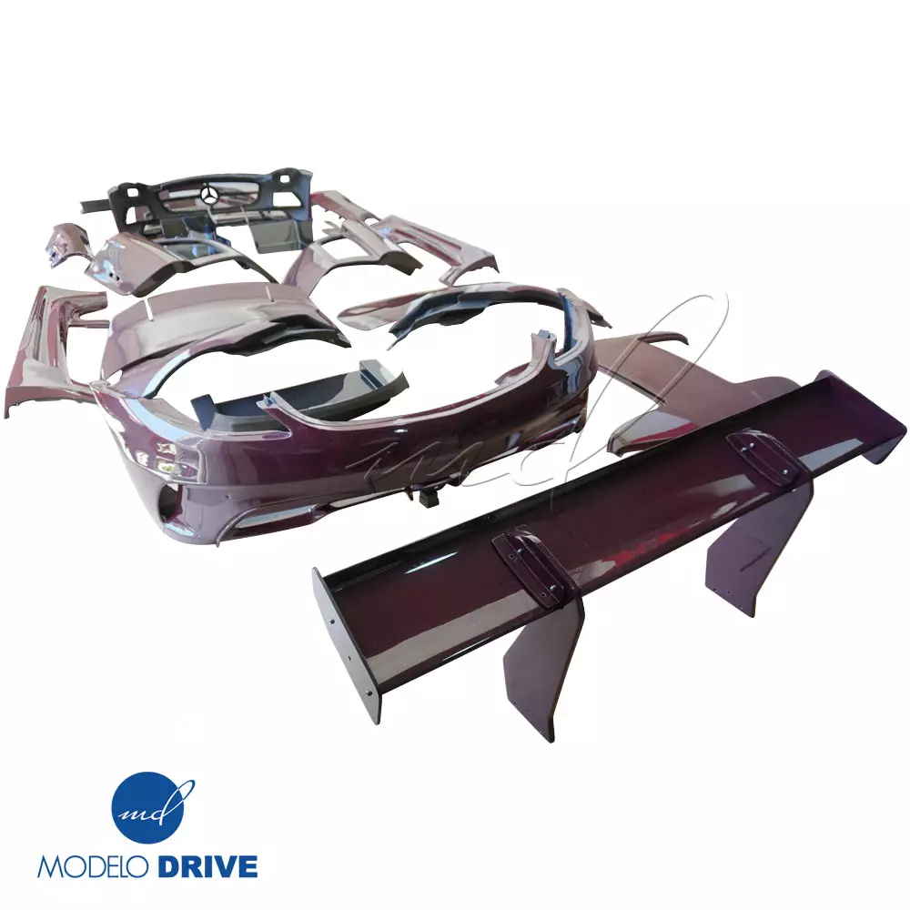ModeloDrive Carbon Fiber BLK-GT Wide Body Kit w Wing > Mercedes-Benz SLS AMG (R197) 2011-2014 - Image 5