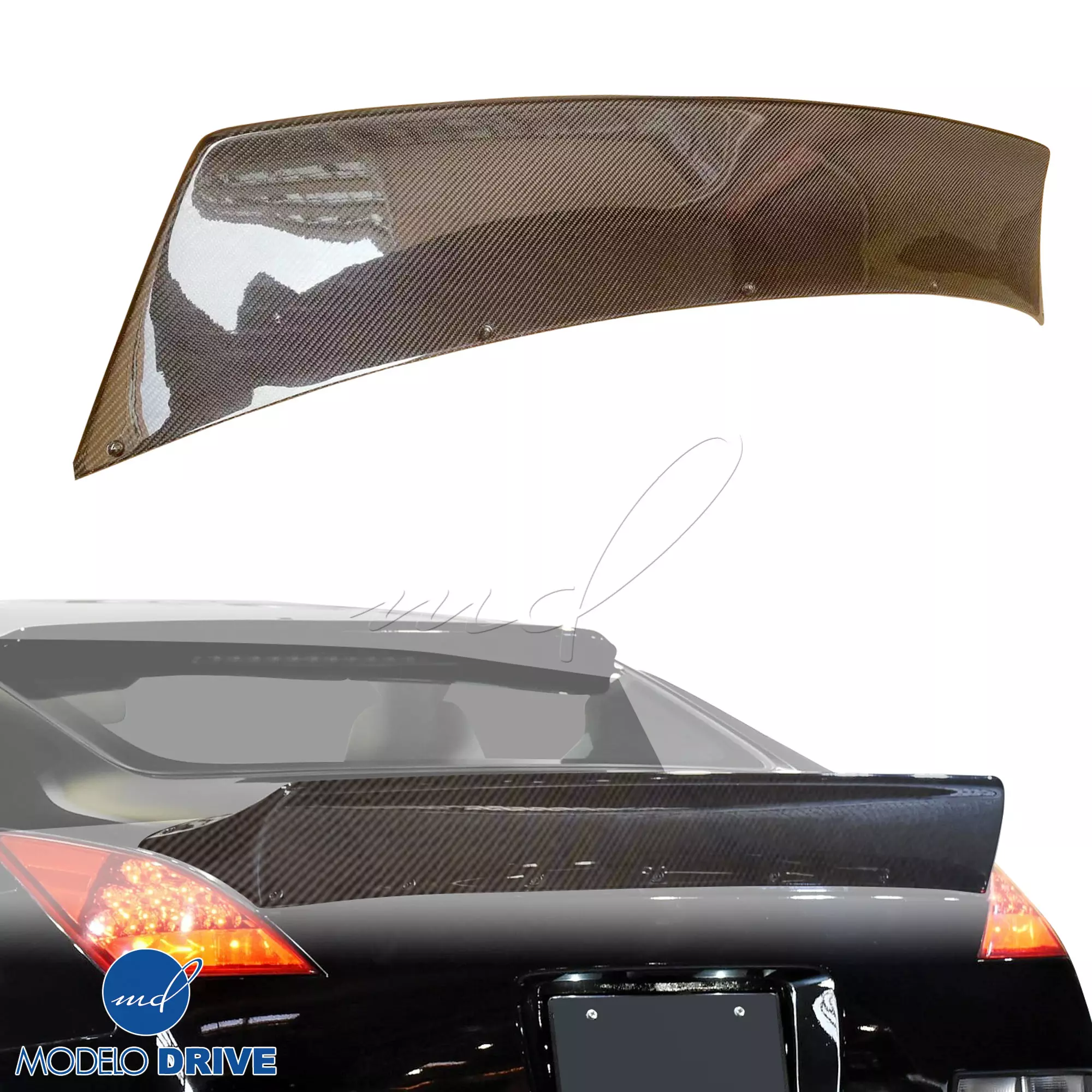 ModeloDrive Carbon Fiber TKYO Spoiler Wing > Nissan 350Z Z33 2003-2008 - Image 6