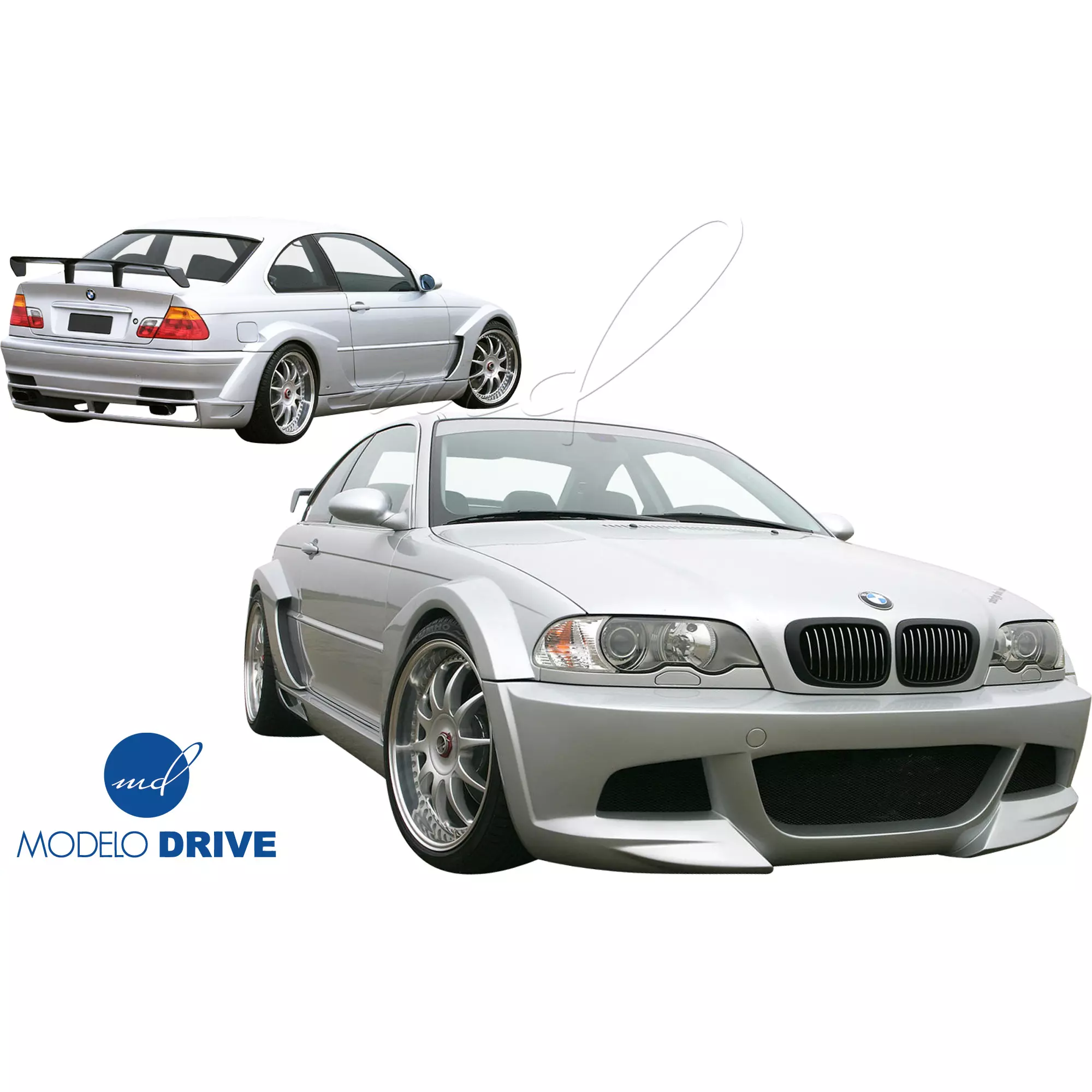 ModeloDrive FRP LDES Wide Body Kit 8pc > BMW 3-Series E46 1999-2005 > 2dr - Image 8